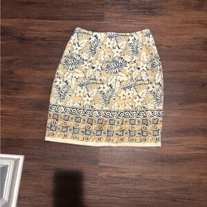 Mixit Asymmetrical Skirt in Yellow and Blue Floral